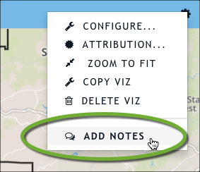 Adding a note to a visualization to help the end user understand how to interpret the visualization