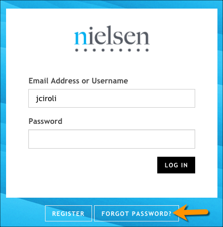 The Forgot Password button is at the bottom of the login page